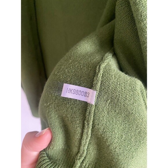 New York and Company Green Cardigan Sweater Size Large EUC - Picture 6 of 7